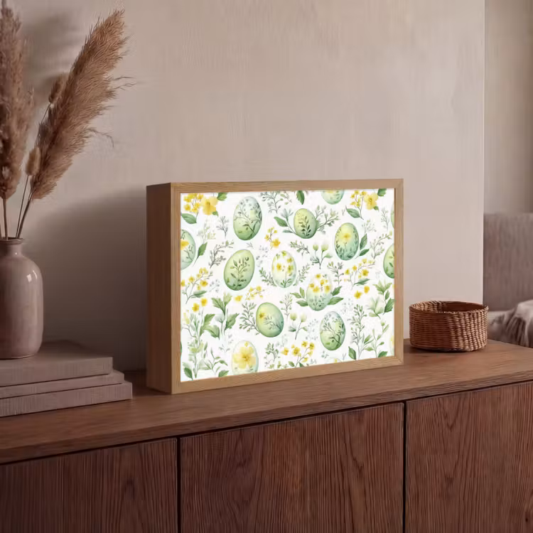 Lightbox - Wandleuchte - Muster - Grün - Eier — 4