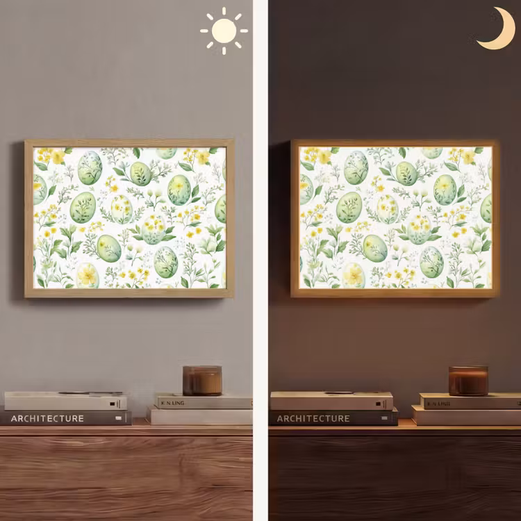 Lightbox - Wandleuchte - Muster - Grün - Eier — 5