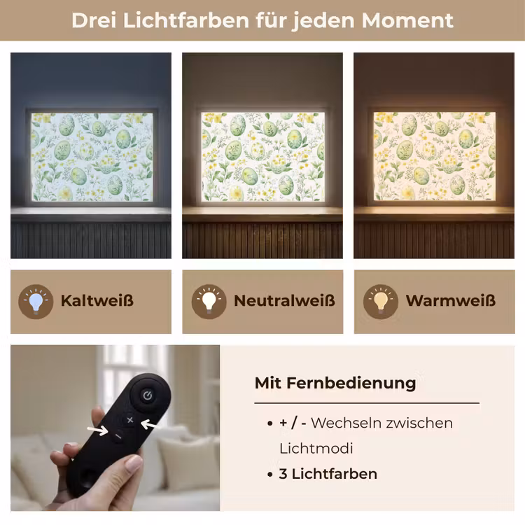 Lightbox - Wandleuchte - Muster - Grün - Eier — 7