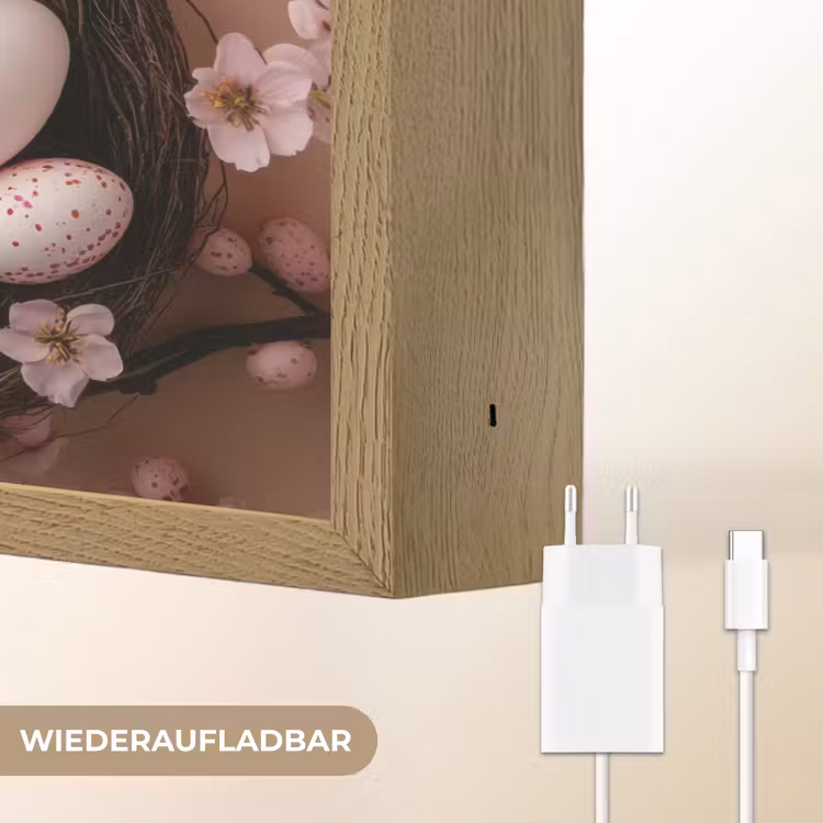 Lightbox - Wandleuchte - Rosa - Blüten - Eier — 6
