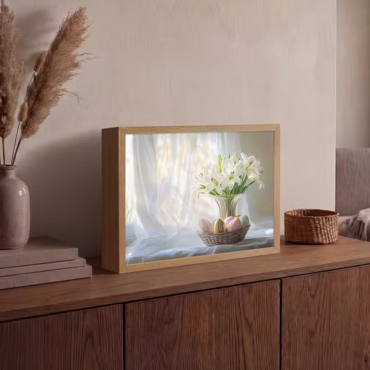 Lightbox - Wandleuchte - Vase - Eier - Blumen — 4