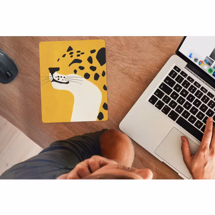 Mauspad - Gepard - Illustration - Gelb — 2