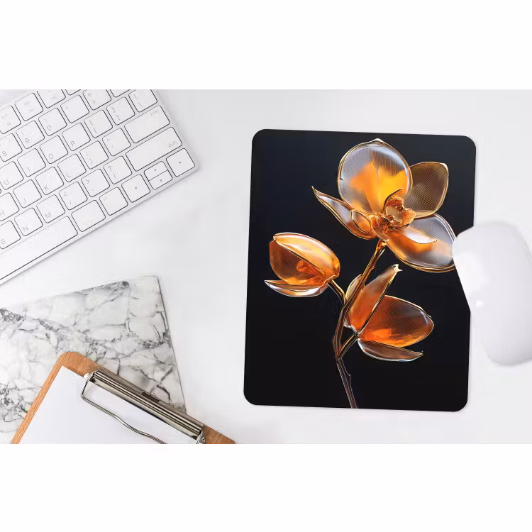 Mauspad - Blume - Orchidee - Orange — 4