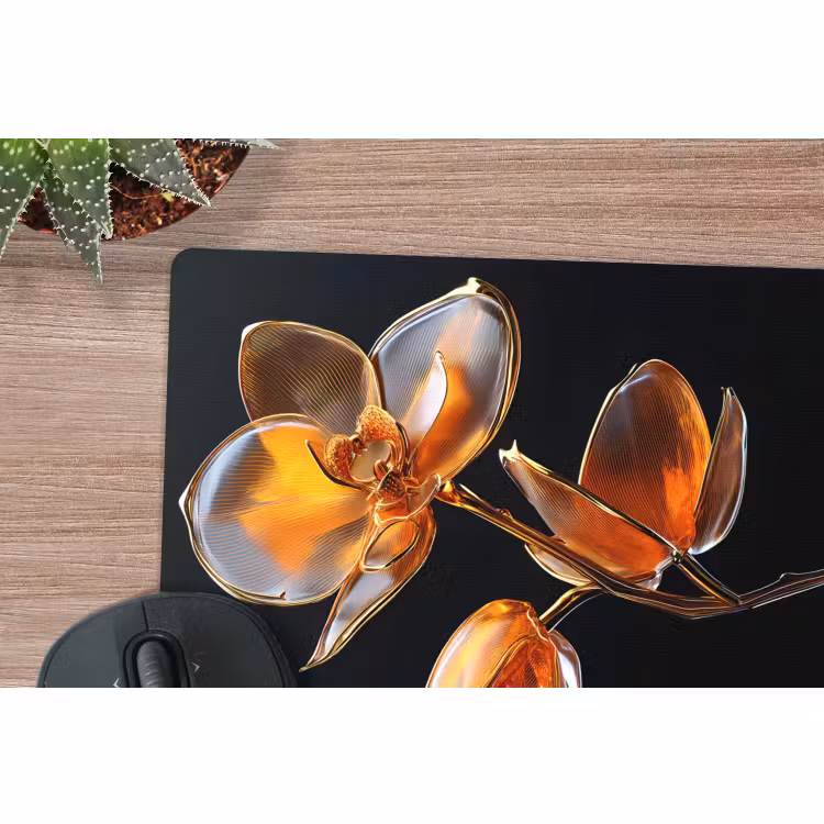 Mauspad - Blume - Orchidee - Orange — 5