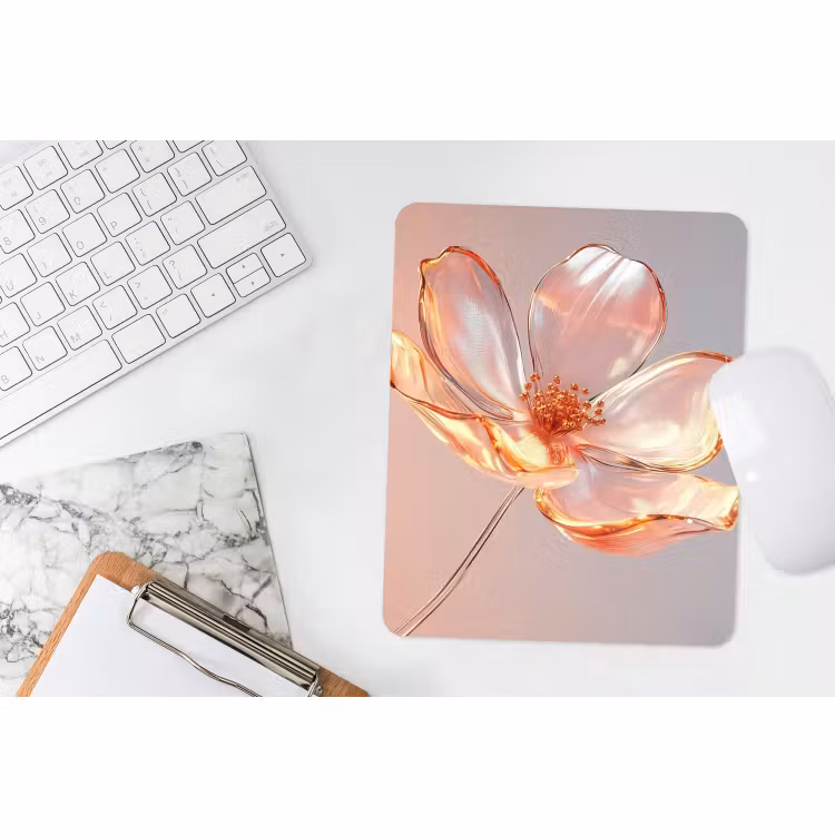 Mauspad - Gläser - Blume - Rosa — 4