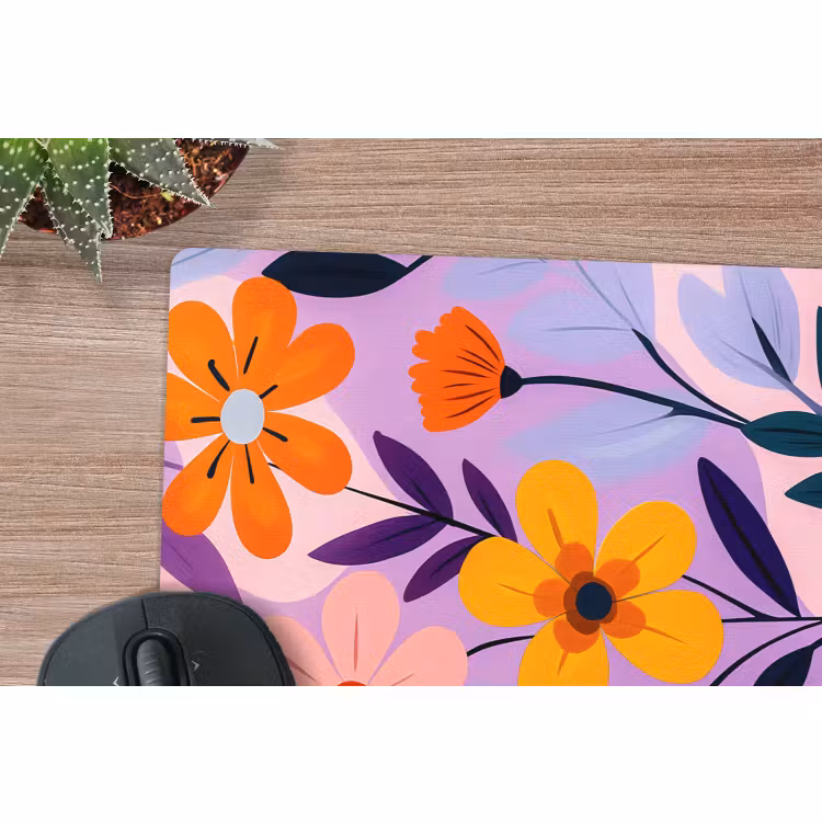 Mauspad - Blumen - Bunt - Blätter — 5