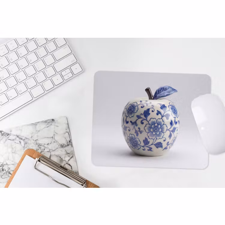 Mauspad - Apfel - Blau - Klassisch — 2