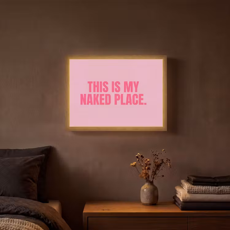 Lightbox - Wandleuchte - Text - Modern - Rosa — 3