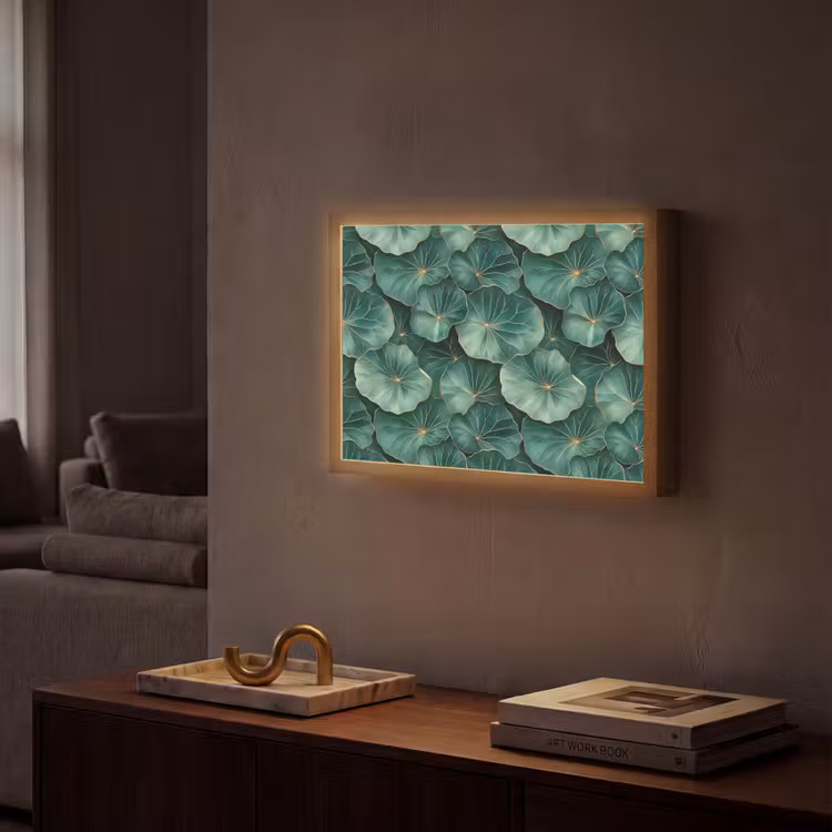 Lightbox - Wandleuchte - Muster - Blätter - Grün — 2