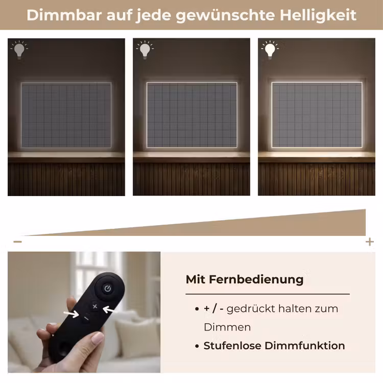 Lightbox - Wandleuchte - Muster - Fliese - Graphit - Grau — 8