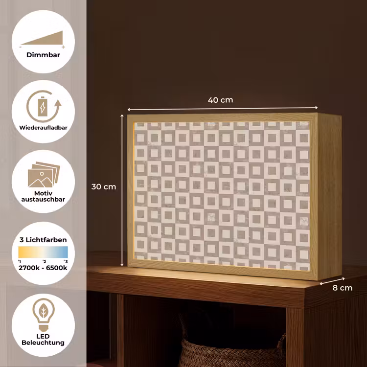 Lightbox - Wandleuchte - Muster - Marmor - Beige — 9