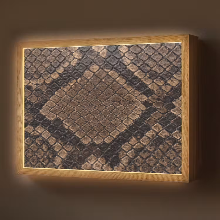 Lightbox - Wandleuchte - Python - Schuppen - Bronze — 1