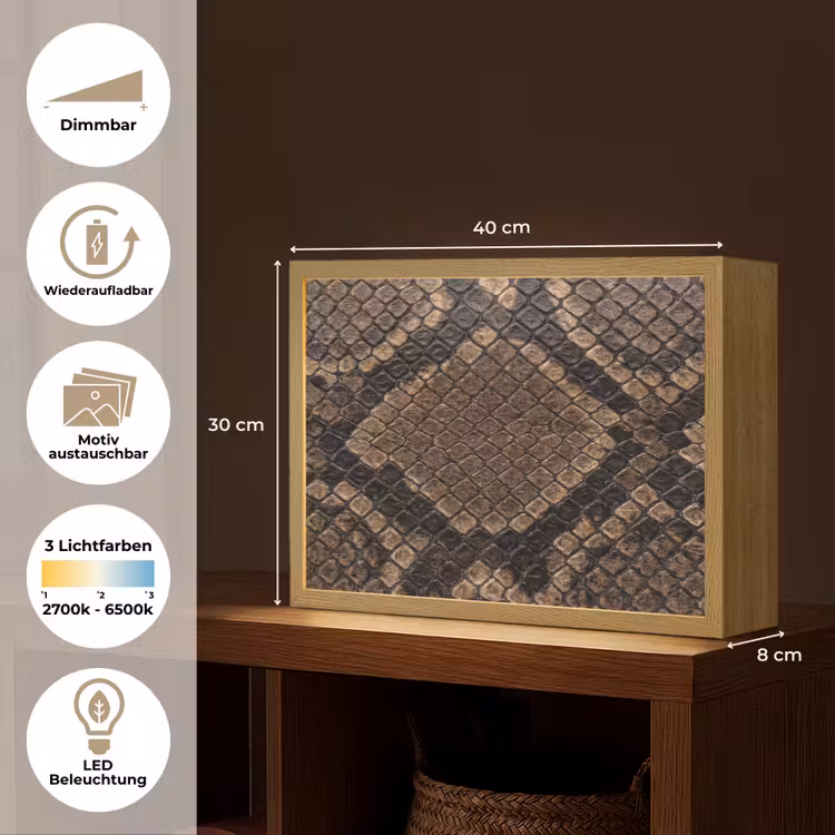 Lightbox - Wandleuchte - Python - Schuppen - Bronze — 9