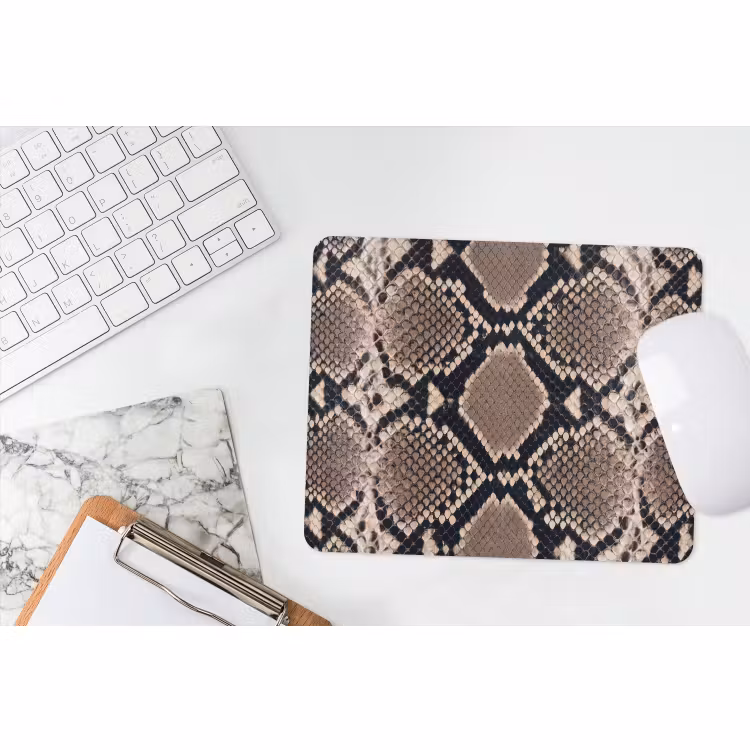 Mauspad - Schlangendruck - Python - Braun — 2