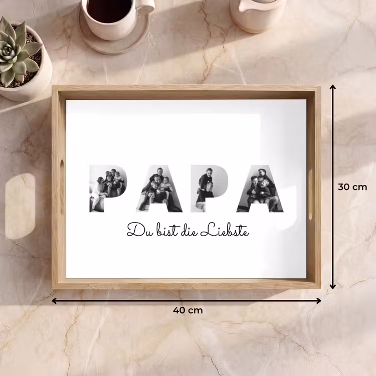 Personalisierte Tablett - Daddy - Buchstaben-Collage — 7