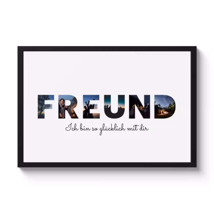 Poster mit Rahmen – Freund — 1