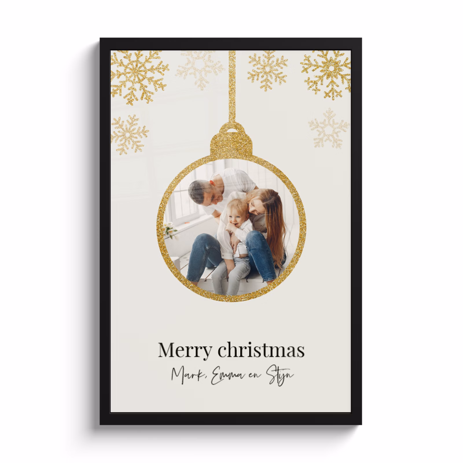 Poster mit Rahmen – Weihnachtskugel — 1