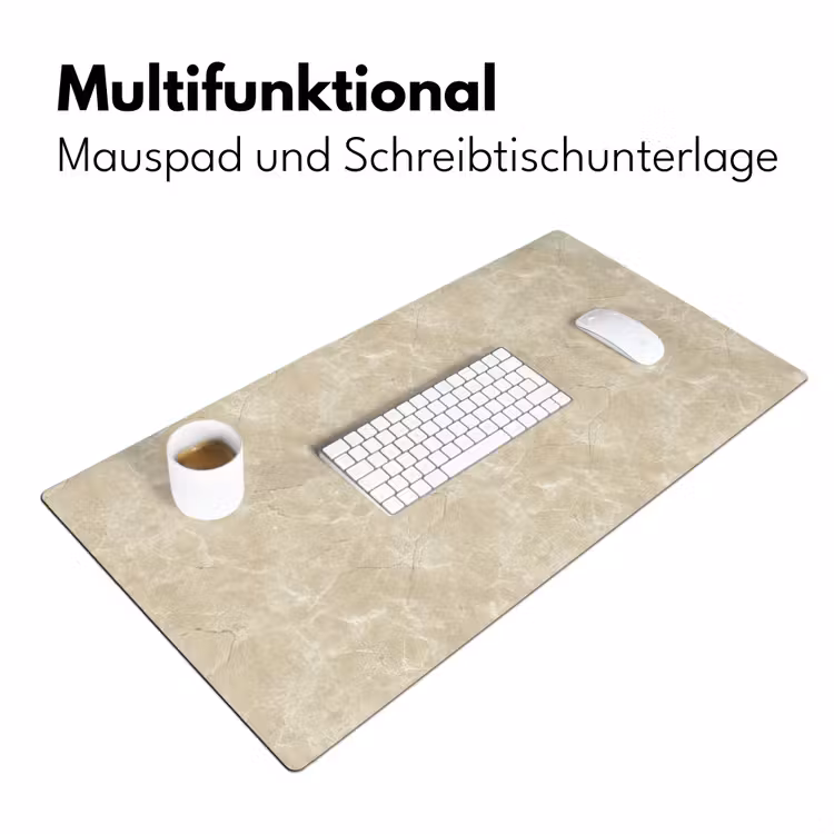 Schreibtischunterlage - Hellbeige - Marmor - Diffusionsäderung — 4