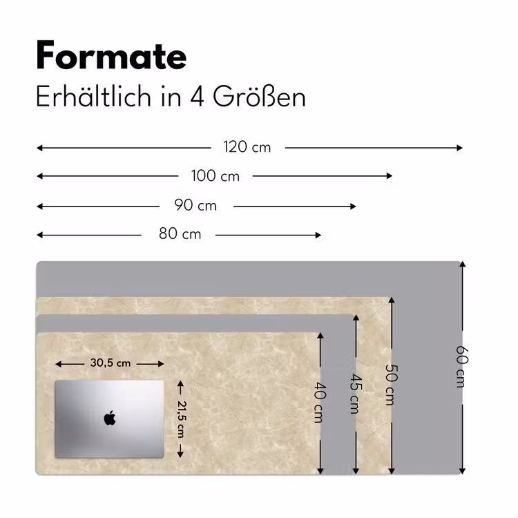 Schreibtischunterlage - Hellbeige - Marmor - Diffusionsäderung — 5