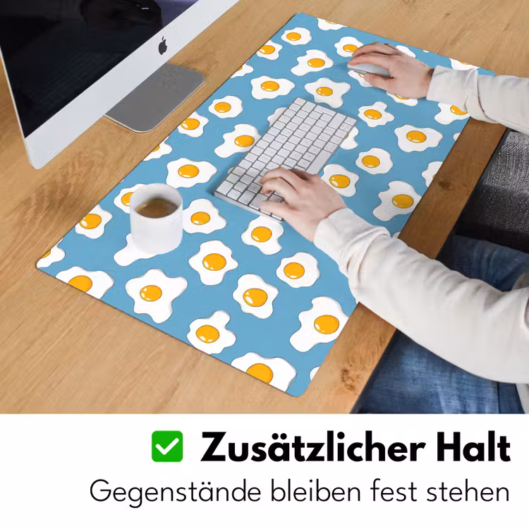 Schreibtischunterlage - Eier - Eigelb - Blau — 3