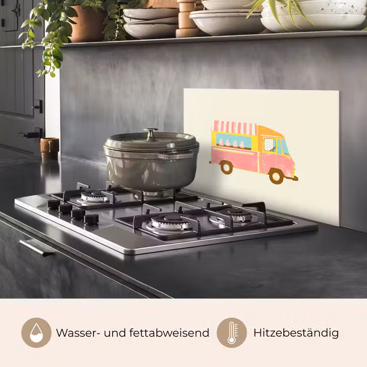 Kotflügel Aluminium - Eiscreme-Wagen - Retro - Softeis - Rosa — 3