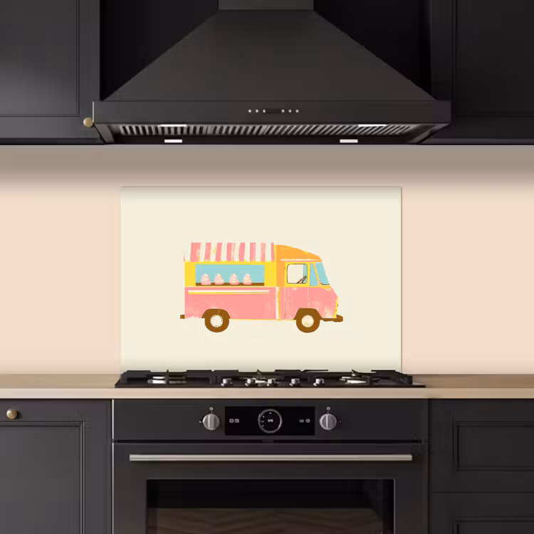 Kotflügel Aluminium - Eiscreme-Wagen - Retro - Softeis - Rosa — 6