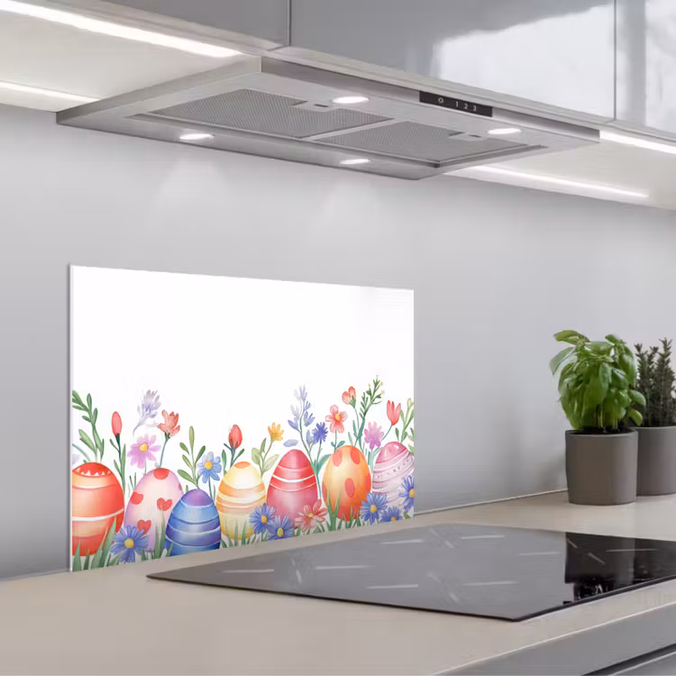 Kotflügel Aluminium - Blumengarten - Bunt - Eier — 1