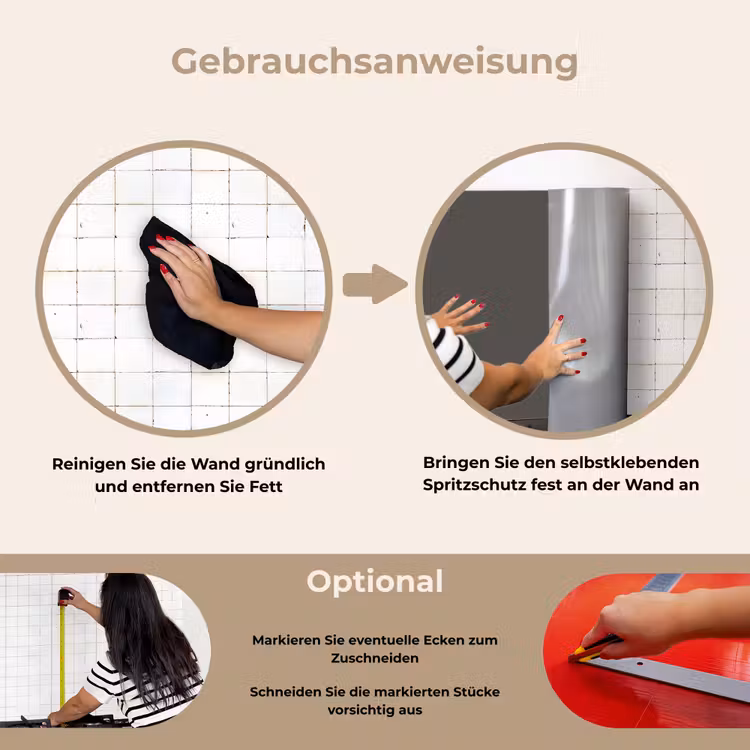 Rückwand der Küche - Grau - Farben - Einfarbig — 2