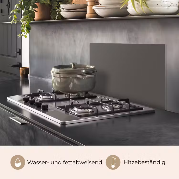 Rückwand der Küche - Grau - Farben - Einfarbig — 3