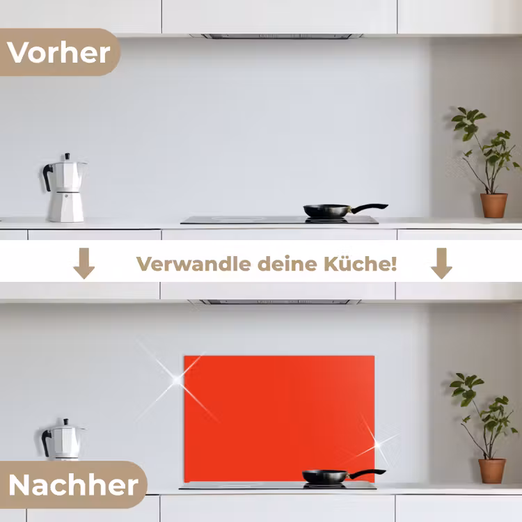 Rückwand der Küche - Rot - Farbe - Einfarbig — 7