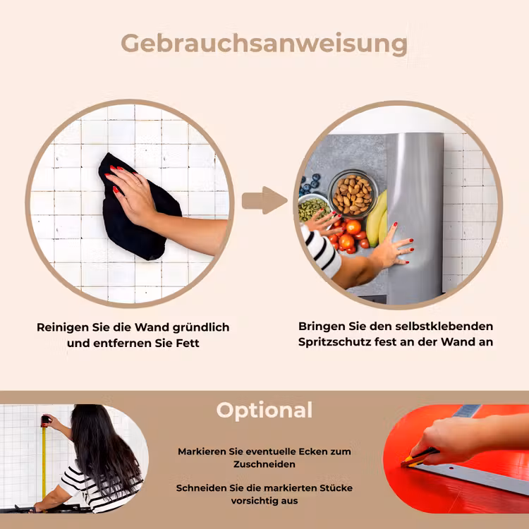 Rückwand der Küche - Gemüse - Obst - Grau — 2