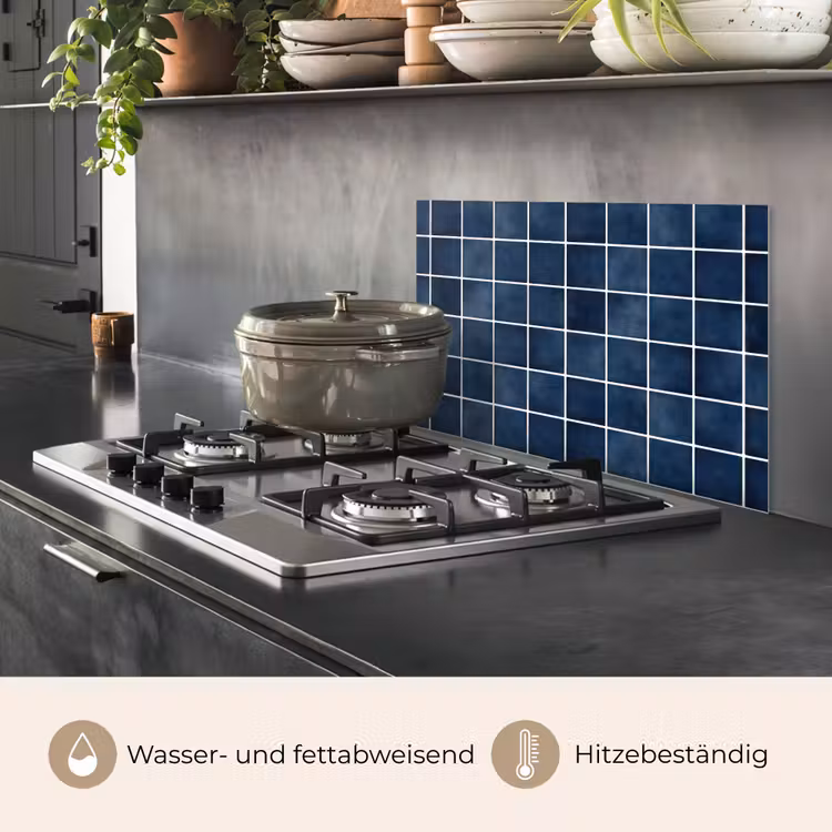 Spritzschutz Küche - Fliese - Modern - Blau — 3