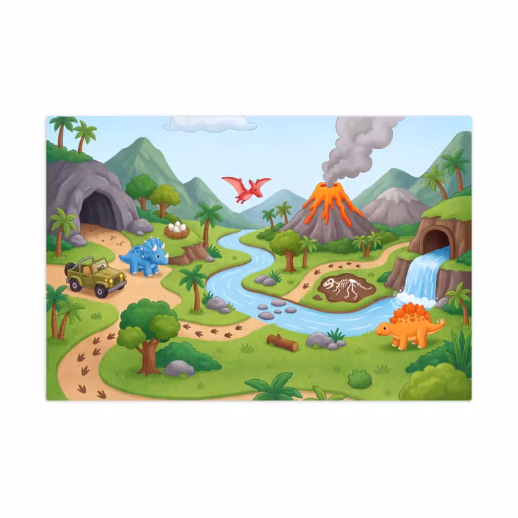 Spielmatte - Vulkan – Lava – Vorgeschichte — 1