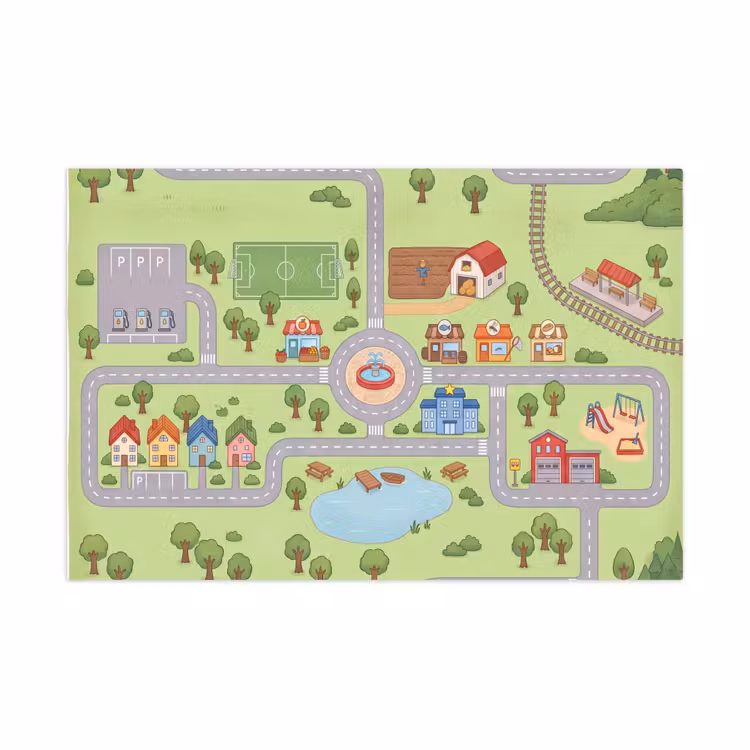 Spielmatte - Lageplan – Dorf – Kind — 1