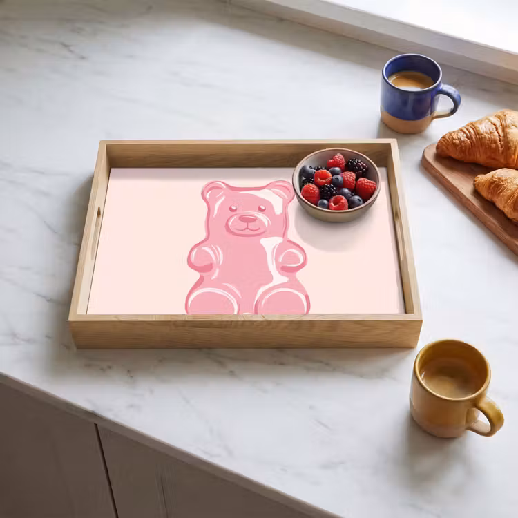 Tablett - Bär - Rosa - Bonbon — 3