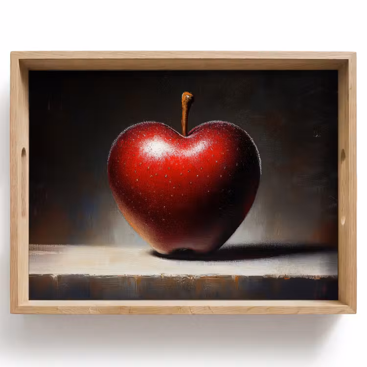 Tablett - Apfel - Herz - Rot — 1