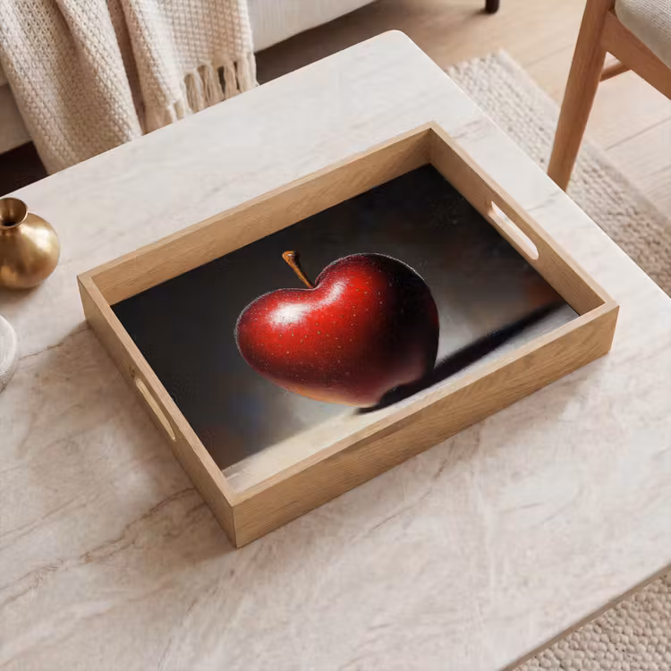 Tablett - Apfel - Herz - Rot — 2