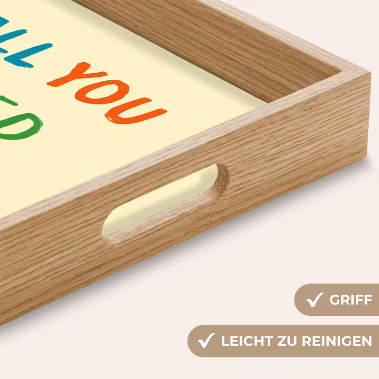 Tablett - Herz - Mutter - Text - Bunt — 8
