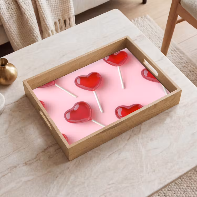 Tablett - Lutscher - Herzen - Rosa — 2