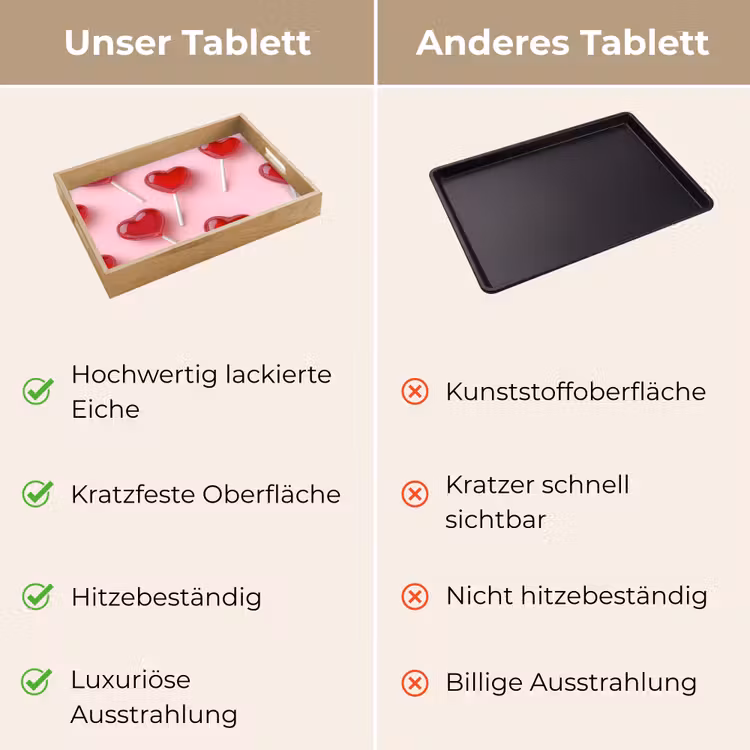 Tablett - Lutscher - Herzen - Rosa — 9