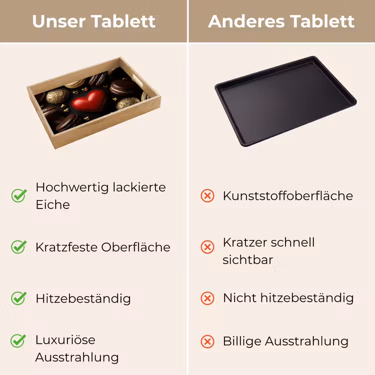 Tablett - Makronen - Rot - Herz — 9