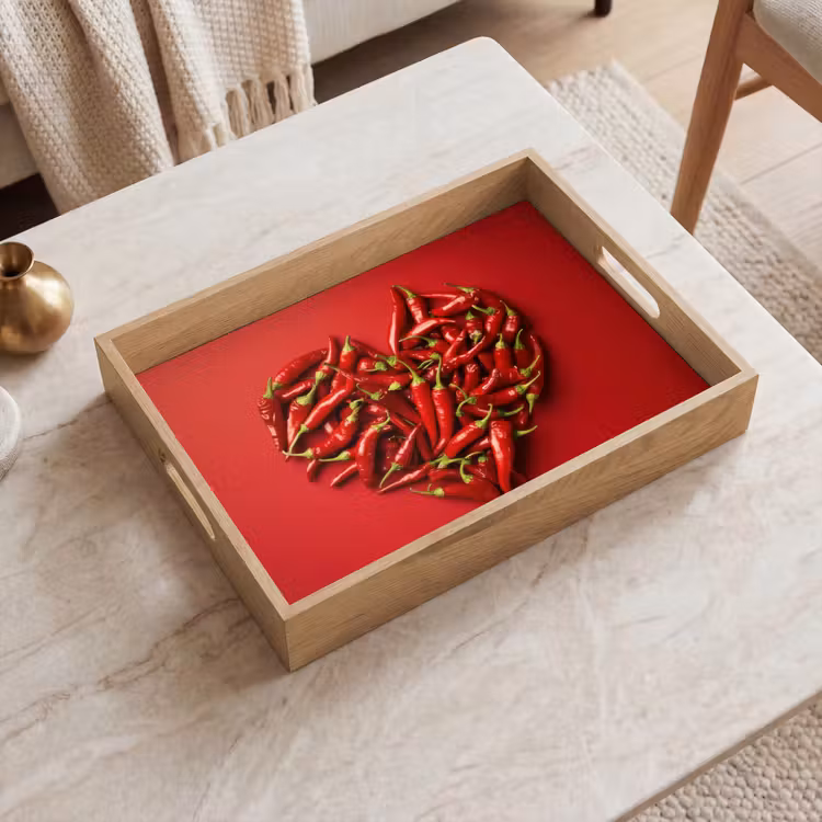 Tablett - Paprika - Rot - Herz — 2