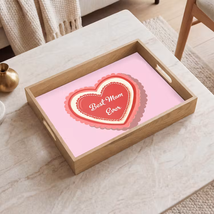 Tablett - Text - Herz - Mutter - Rosa — 2