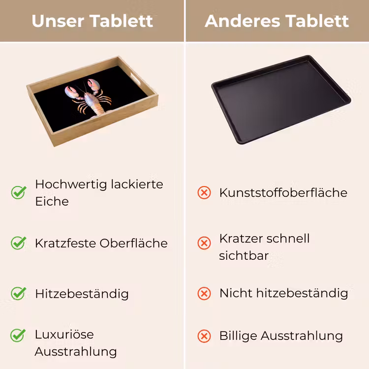 Tablett - Krebs - Rosa - Weich - Schwarz — 9