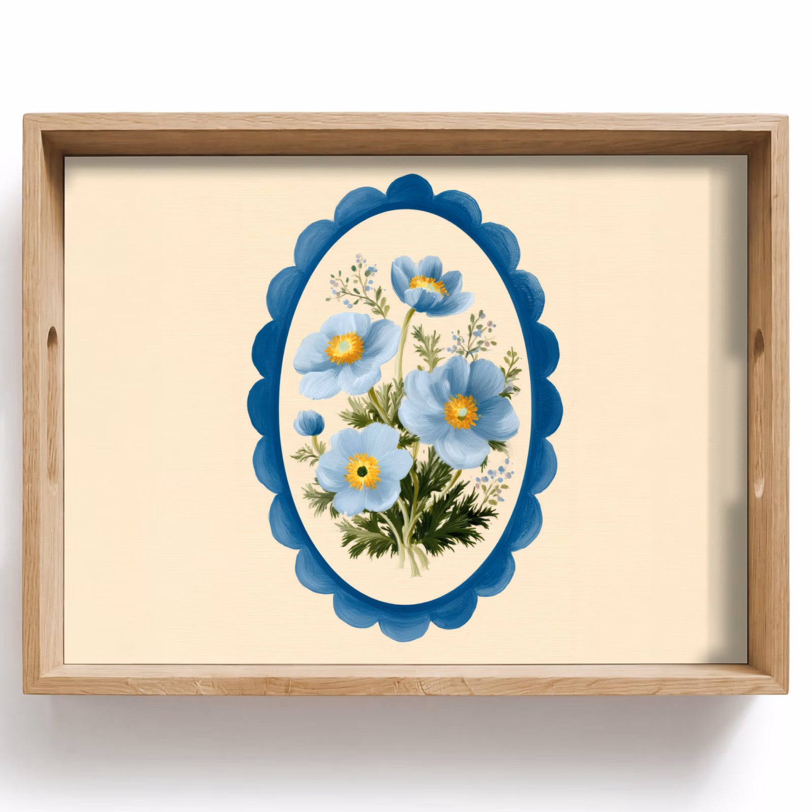 Tablett - Liste - Blumen - Hellblau - Illustration — 1