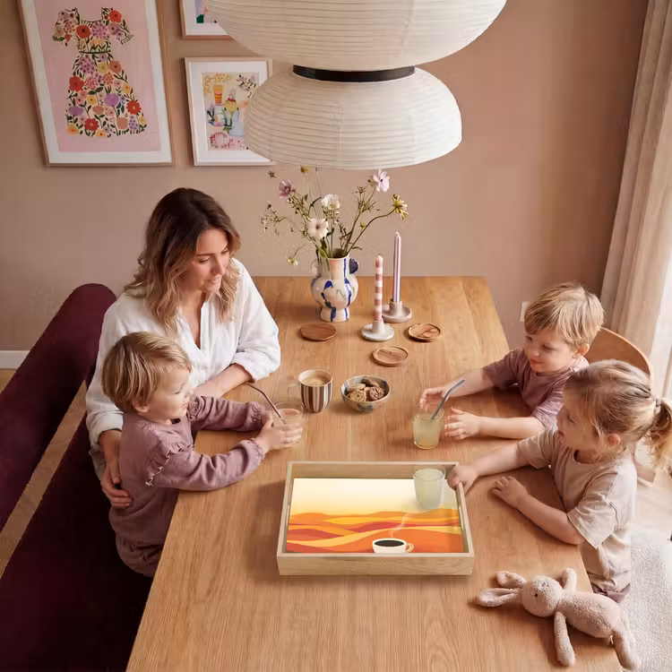 Tablett - Kaffee - Landschaft - Orange - Kaffeebohnen — 5