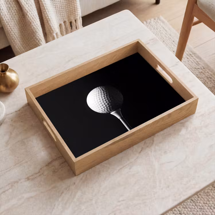 Tablett - Golfball - Minimalistisch - Weiß — 2