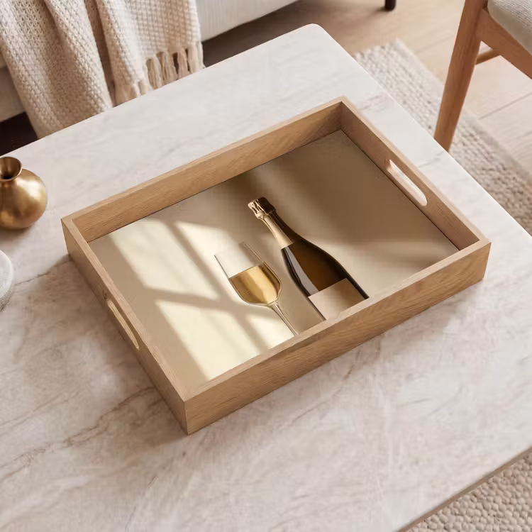 Tablett - Champagner - Beige - Schatten - Blasen — 2