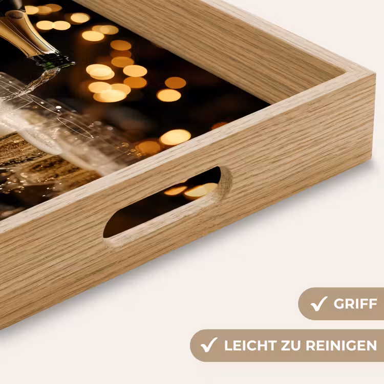 Tablett - Lichter - Champagner - Tablett - Gläser — 8