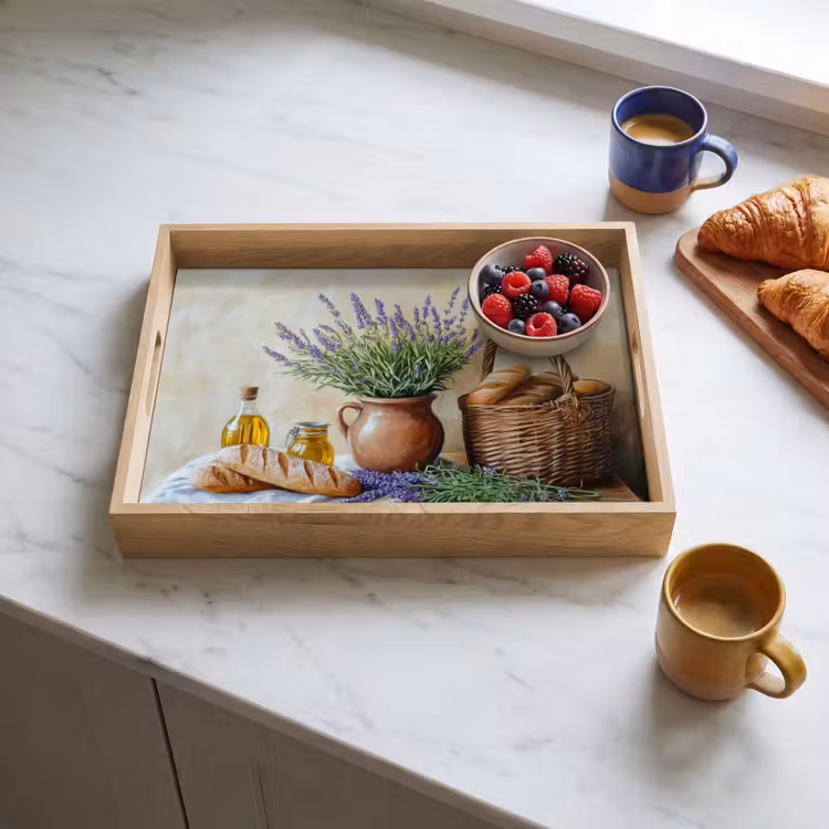 Tablett - Lavendel - Brot - Stilleben — 3